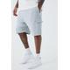 Mens Grey Plus Man Active Cargo Shorts, Grey