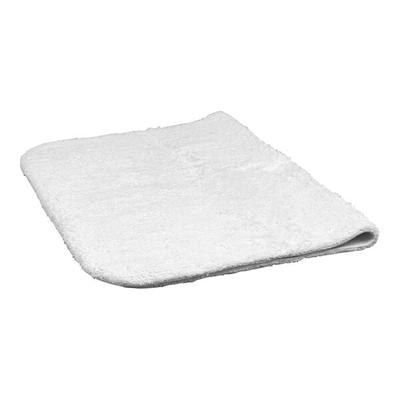 Garnier-Thiebaut Dell 21" x 34" White 100% Cotton Bath Rug - 36/Case