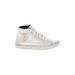 Saint Laurent Sneakers: White Print Shoes - Women's Size 35.5 - Round Toe