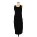 Feel The Piece Casual Dress - Midi: Black Solid Dresses - Women's Size Medium