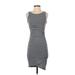 Leith Casual Dress - Bodycon Scoop Neck Sleeveless: Gray Marled Dresses - Women's Size X-Small