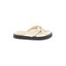 Mia Sandals: Slide Platform Casual Ivory Print Shoes - Women's Size 9 - Open Toe