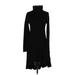 Soft Surroundings Casual Dress - Sweater Dress: Black Dresses - Women's Size Small