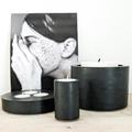 Pot and 3-wick Candle Set - Black by Concrete & Wax