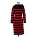 Gabrielle Union New York and Company Casual Dress - Sweater Dress: Red Stripes Dresses - Women's Size Medium