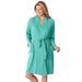 Plus Size Women's Thermal Robe by Woman Within in Aquatic Green (Size 1X)