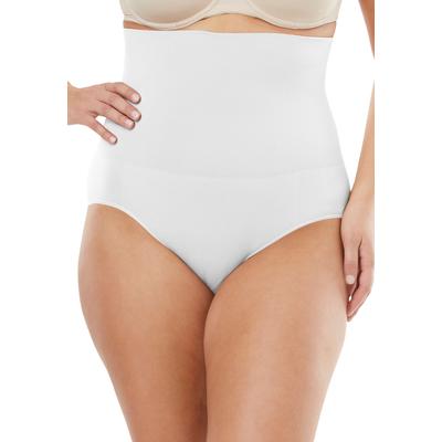 Plus Size Women's Instant Shaper Medium Control Seamless High Waist Brief by Secret Solutions in White (Size 24/26) Body Shaper