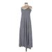 Puella Casual Dress - A-Line Scoop Neck Sleeveless: Blue Stripes Dresses - Women's Size Medium