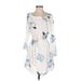 Dex Casual Dress - A-Line: White Print Dresses - Women's Size Small