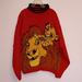 Disney Shirts & Tops | Disney Vintage 1990 Lion King Simba Turtle Neck Sweater Sz. L 14 Made In | Color: Red | Size: Size 14