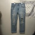 Levi's Jeans | Levi’s 511 Slim Factory Distressed Light Wash Jean | Color: Blue/White | Size: 31
