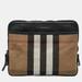 Burberry Bags | Burberry Beige/Black Exploded Check Canvas And Leather Zip Pouch | Color: Cream | Size: Os