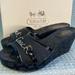 Coach Shoes | Coach Carissa Optic Art Wedge Sandals In Black/Blk | Color: Black | Size: 8