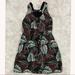 Madewell Dresses | Madewell Silk Jungle Leaf Print Island Dress Sz 0 | Color: Black/Green | Size: 0