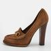 Gucci Shoes | Gucci Light Brown Suede Horsebit Platform Loafer Pumps | Color: Brown | Size: 38