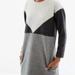 Madewell Dresses | Madewell Dress Gray Geo Tilt Wool Blend Sweater Dress Size Xs. | Color: Black/Gray | Size: Xs