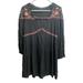 American Eagle Outfitters Dresses | American Eagle Women Black Embroidered Shift Dress Sz. Medium | Color: Black/Cream | Size: M