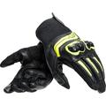 Dainese - Mig 3 Unisex Leather Gloves, Motorbike Gloves with Touchscreen Sensor, Mens Leather Gloves, Motorcycle Gloves with Reinforced Palm, TPU Protectors on Knuckles, Black/Yellow