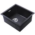 VVHUDA Undercounter Sink Bar Sink Kitchen Sink Black Single Bowl Sink Pantry Small Sink Nano Coating Easy to Clean (Size : 38x30x22cm) (Black 60x40x22cm) small gift