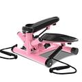 Stepper,Stepper - Pink, Purple Fitness Stair Stepper, Mini Stepper Fitness Cardio Exercise Trainer, Adjustable Height Stepper Machine with Twisting Action (Pink) Efficency