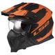 LS2 Motorcycle Helmet OF606 DRIFTER - Mud - Black Orange - Open Faced With Removable Mask Motorbike Helmet