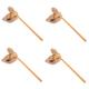 Toyvian 4 Sets Wooden Fish Kids Musical Instruments Percussion Hand Bell Religion Instrument Small Percussion Instrument Buddhist Musical Plaything Rhythm Sticks Buddhism Child Toy Set