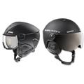 uvex Instinct Visor - Skihelm für Damen und Herren - mit Visier - individuelle Größenanpassung - Black matt - 56-58 cm & Black Crevice Skihelm mit Visier, Gstaad, BCR143921, schwarz, Gr. S/M