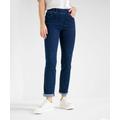 Bequeme Jeans RAPHAELA BY BRAX "Style LAVINA JOY" Gr. 38K (19), Kurzgrößen, blau (darkblue) Damen Jeans