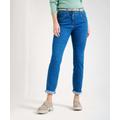 5-Pocket-Jeans RAPHAELA BY BRAX "Style LAURA NEW" Gr. 38K (19), Kurzgrößen, grau (stein) Damen Jeans 5-Pocket-Jeans