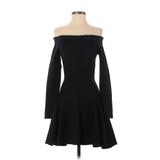 Halston Heritage Casual Dress - Sweater Dress: Black Solid Dresses - Women's Size 2