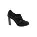 Brooks Brothers Heels: Slip-on Chunky Heel Chic Black Solid Shoes - Women's Size 10 - Round Toe