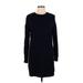 Monrow Casual Dress - Sweater Dress: Black Dresses - Women's Size Medium