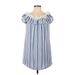 MISA Los Angeles Casual Dress - Shift: Blue Print Dresses - Women's Size Small