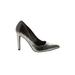 Jessica Simpson Heels: Pumps Stiletto Cocktail Party Silver Print Shoes - Women's Size 8 - Pointed Toe