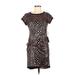 Eliza J Casual Dress - DropWaist: Black Grid Dresses - New - Women's Size 6