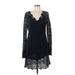Diane von Furstenberg Casual Dress: Black Dresses - Women's Size 10