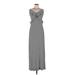 Max Studio Casual Dress - Maxi: Gray Chevron/Herringbone Dresses - New - Women's Size Medium