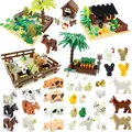 Décennie s de construction MOC de ferme pièces d'animaux briques de pâturage kits de jouets