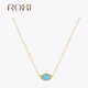 ROGHTS-Collier pendentif en argent regardé 925 pour femme assortiment de turquoise naturelle