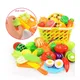 Ensemble de jouets de cuisine pour enfants fruits coupés simulation de jeu jouets pour enfants