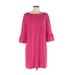 Talbots Casual Dress - Shift: Pink Print Dresses - Women's Size 10