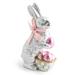 MacKenzie-Childs Touch of Foil Bunny Figurines & Collectibles Resin in Gray/Pink | 10 H x 6 W x 2.75 D in | Wayfair 35514-2151