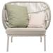 Vincent Sheppard Kodo Patio Chair w/ Cushions Wicker/Rattan in White | 38.6 H x 39.4 W x 35.8 D in | Wayfair KIT-GC044S035-P0303-M-S2727-S2929