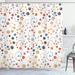 East Urban Home Grunge Polka Dots Spots Backdrop Motif Retro Nostalgic Aesthetic Image Shower Curtain Set Polyester | 75"H x 69"W | Wayfair