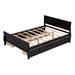 Red Barrel Studio® Libman Solid Wood+MDF Platform Storage Bed Wood in Brown | 35.4 H x 56.3 W x 82.6 D in | Wayfair