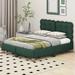 Red Barrel Studio® Upholstered Platform Bed w/ Support Legs Upholstered, Wood in Green | 37.8 H x 63 W x 82.7 D in | Wayfair