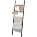 17 Stories 5.5 ft Blanket Ladder Wood/Metal/Manufactured Wood in Gray/Black | 63 H x 17.3 W x 1 D in | Wayfair D60012EA028F4DBB8495102B768CEF20