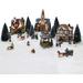 The Holiday Aisle® 20 pc Christmas Village Set - LED Lights - Battery Operated - Hand-Painted Resin Polyresin Resin in Blue/Brown/Green | Wayfair