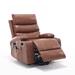 Inbox Zero Faux Leather Heated Massage Chair w/ Ottoman Faux Leather in Brown | 41 H x 33.8 W x 36.2 D in | Wayfair