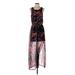 W118 by Walter Baker Casual Dress - Maxi: Black Print Dresses - Women's Size Small